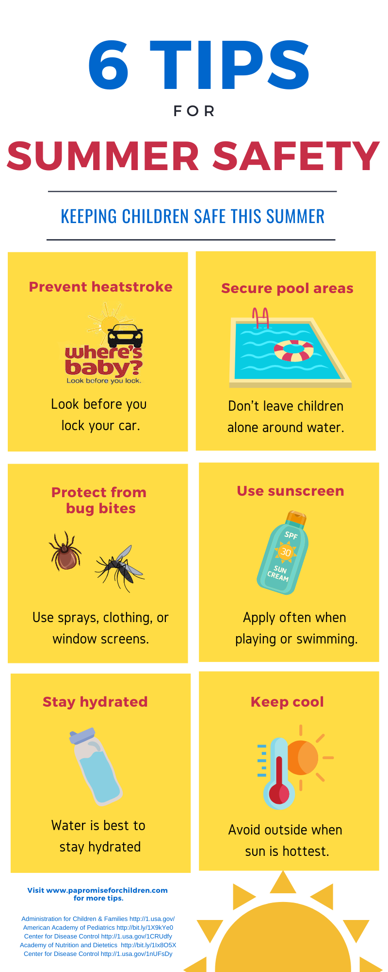 6 Tips for Summer Safety – PA Promise for Children