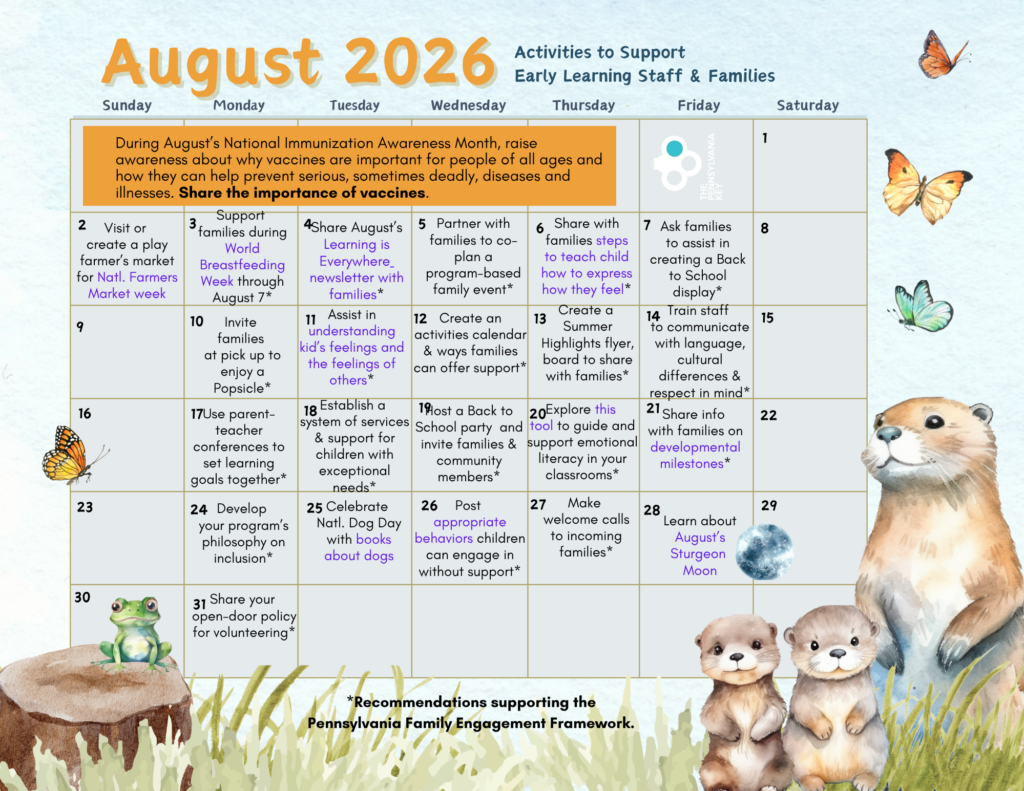 August 2026 calendar with activities